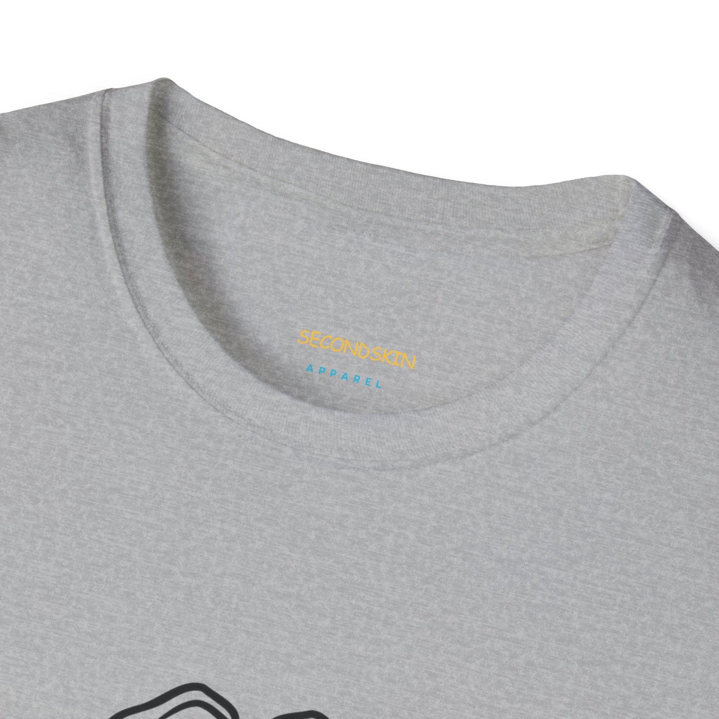 Blauw Unisex katoen Softstyle Paar blauw T-shirt voor mannen en vrouwen