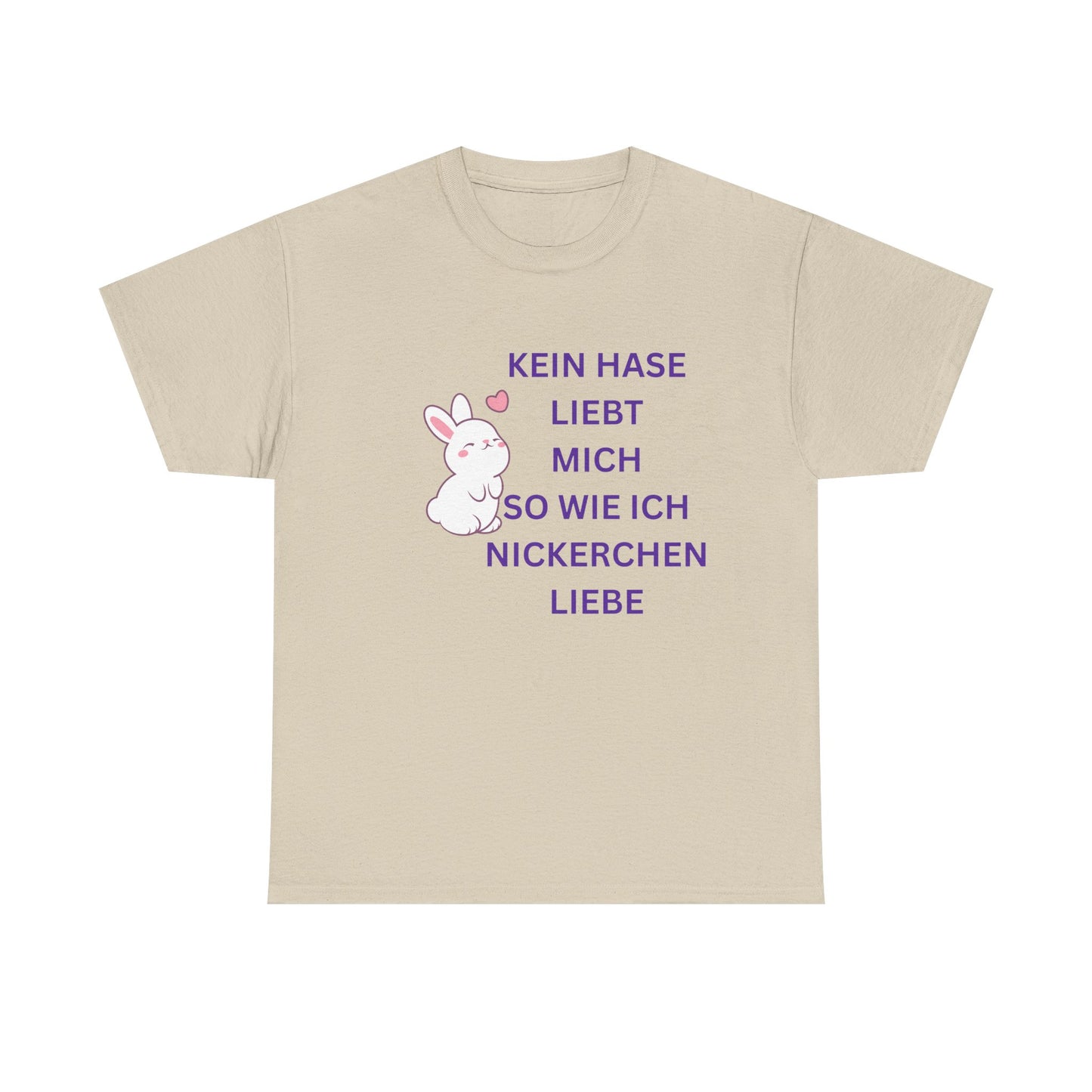 Lustiges Unisex-T-Shirt mit Hasenliebe aus schwerer Baumwolle – perfekt für Frühlingsfeiern