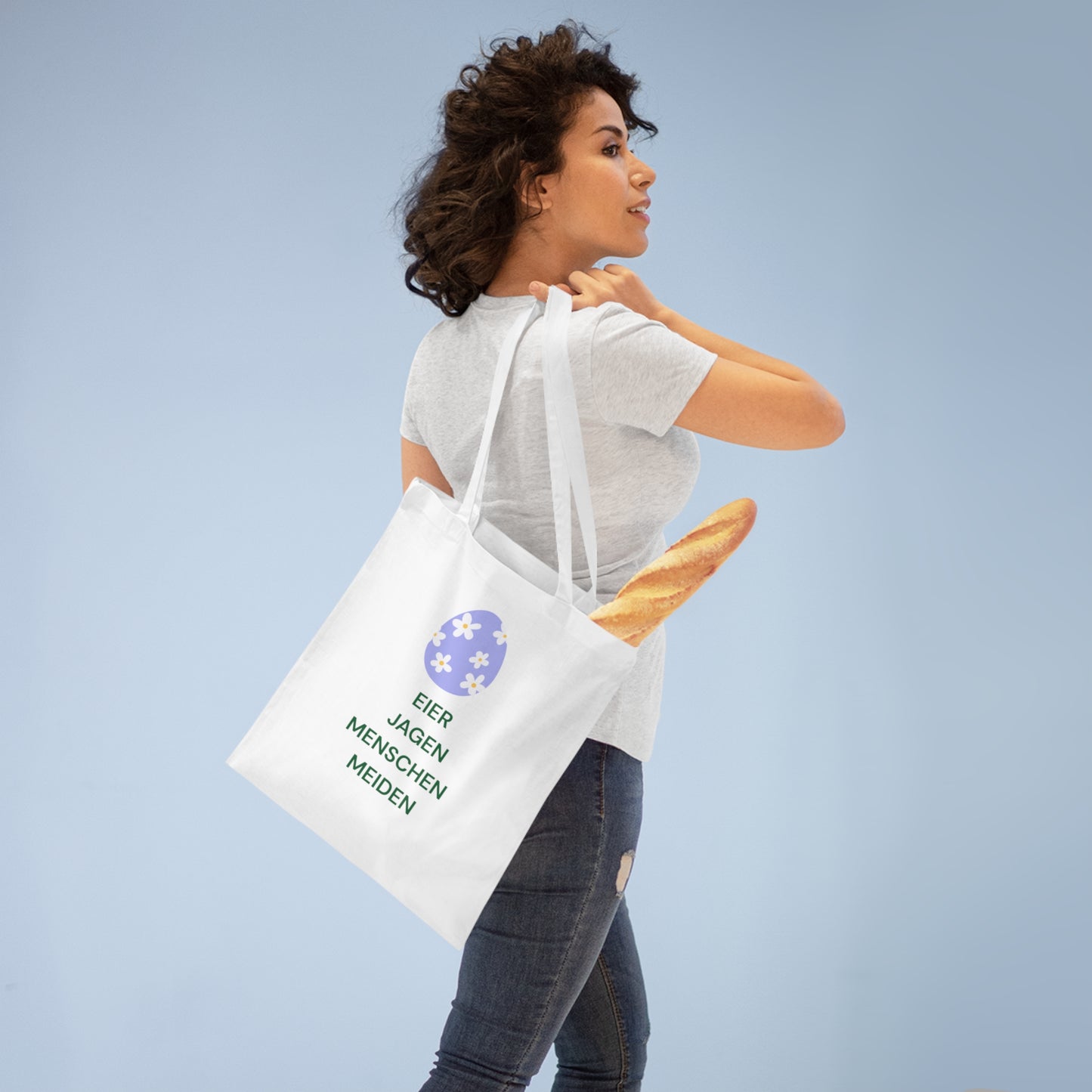 Bolsa impresa – Buscar huevos. Evitar a las personas.