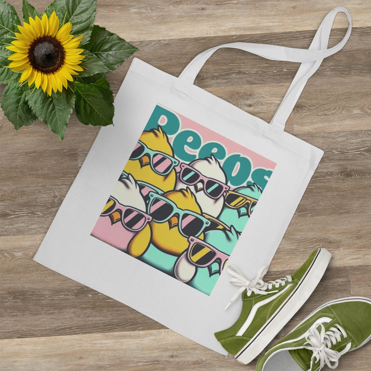 Cool Chickens Sunglasses Tote Bag - Fun and Quirky Eco-Friendly Bag