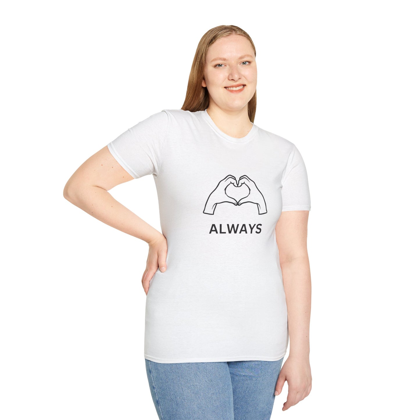 Blauw Unisex katoen Softstyle Paar blauw T-shirt voor mannen en vrouwen