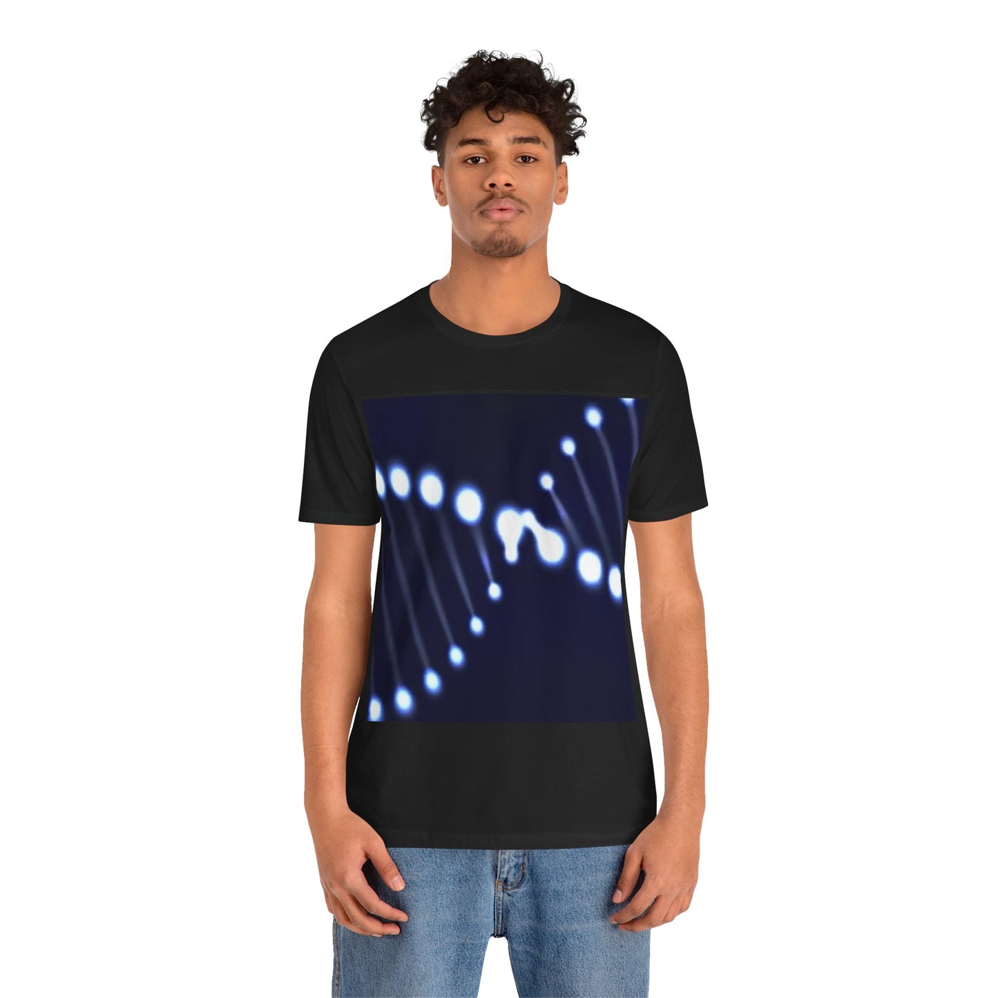 Camiseta de cuello redondo azul marino 