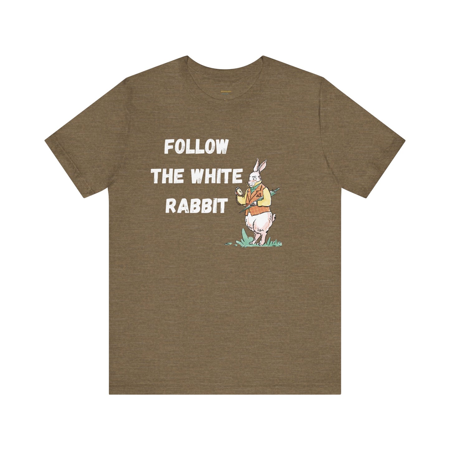 Follow the White Rabbit Tee - Unisex Jersey Short Sleeve Shirt for Adventure Lovers