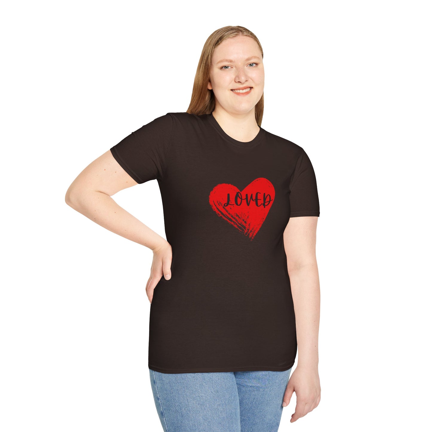 Black Unisex crew neck  Softstyle T-Shirt for couples man and woman