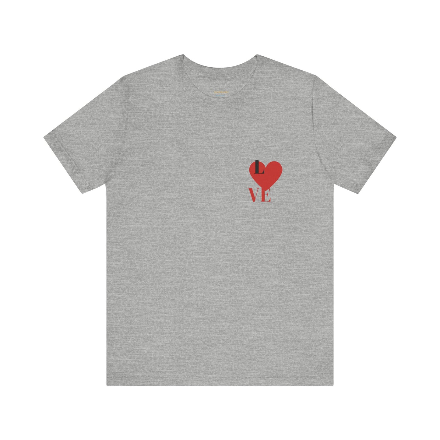 Camiseta de algodón orgánico negra unisex de manga corta