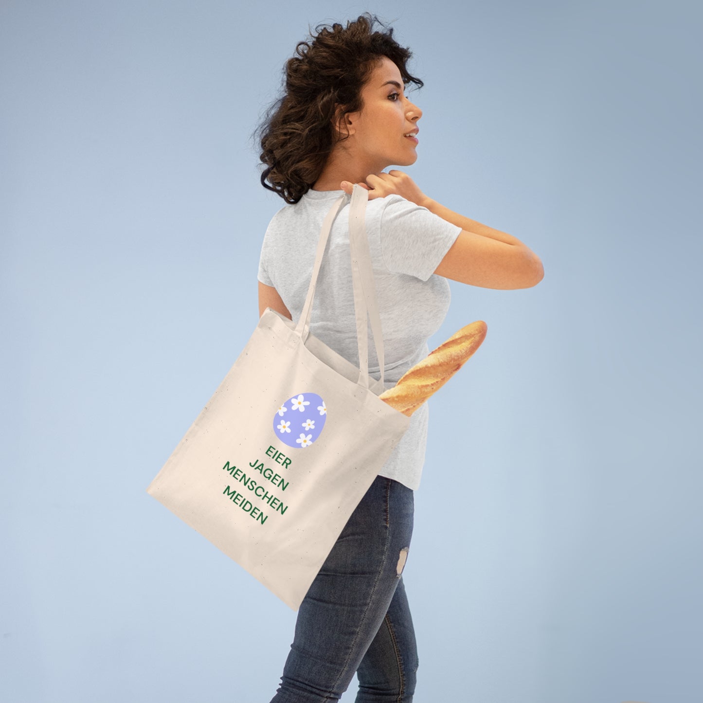 Bolsa impresa – Buscar huevos. Evitar a las personas.