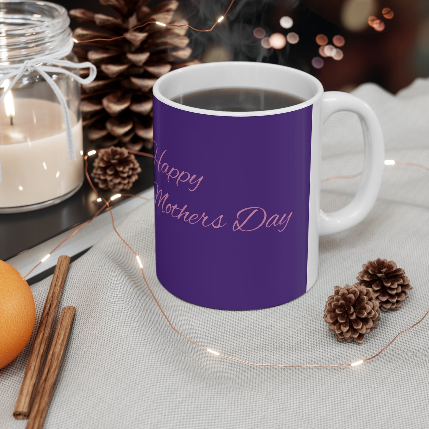 Floral Hands Ceramic Coffee Cup - Perfect Mother's Day Gift, 11oz & 15oz