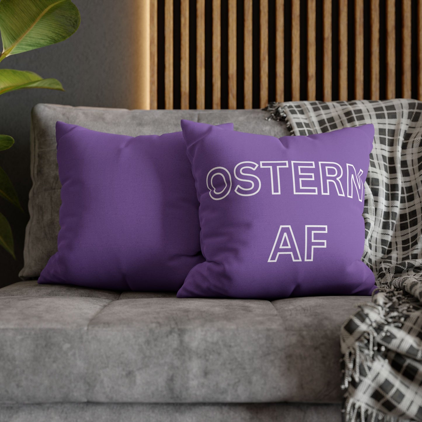 Verspielter dekorativer Kissenbezug „OSTERN AF“ – lustiger Akzent für das Zuhause zu Ostern