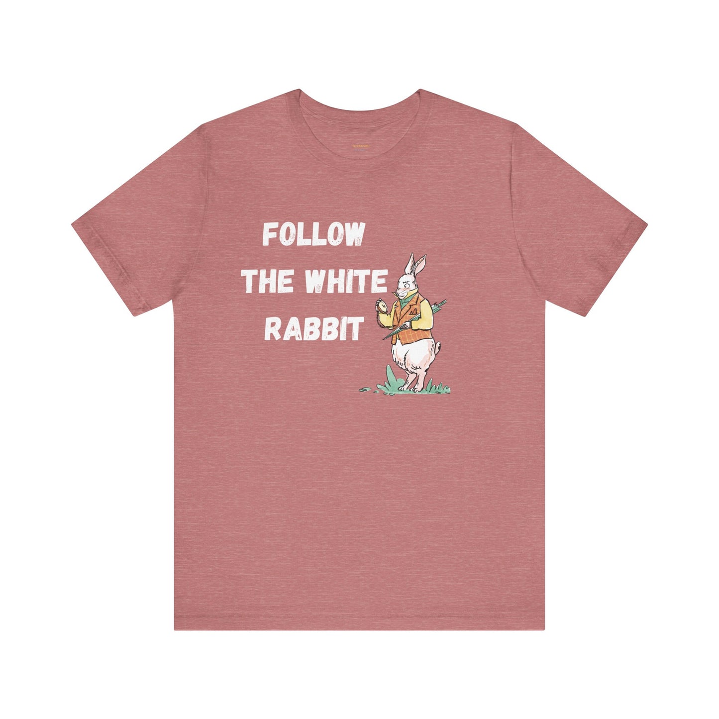 Follow the White Rabbit Tee - Unisex Jersey Short Sleeve Shirt for Adventure Lovers