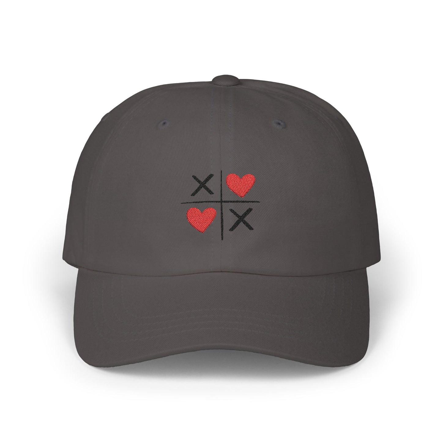 Gorra unisex clásica con diseño de corazones | Estilo casual para uso diario 