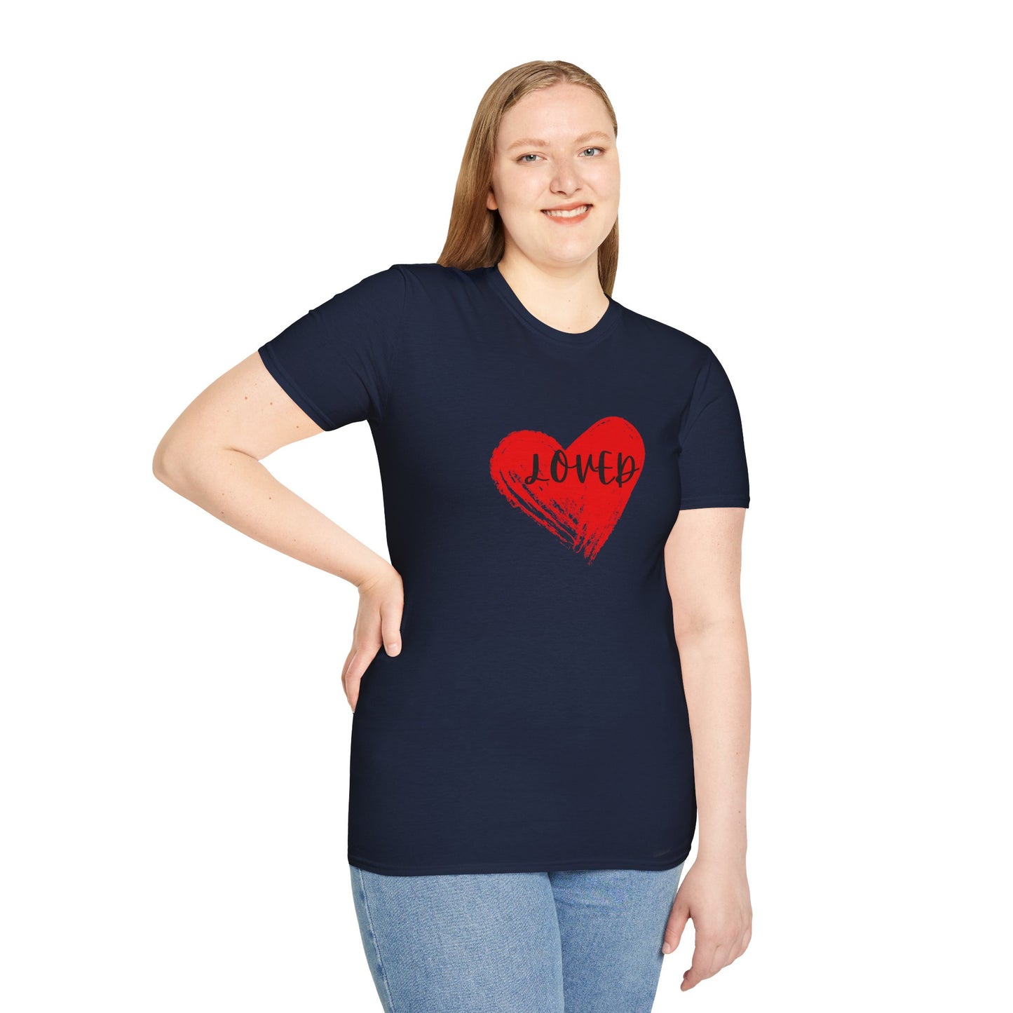 Black Unisex crew neck  Softstyle T-Shirt for couples man and woman