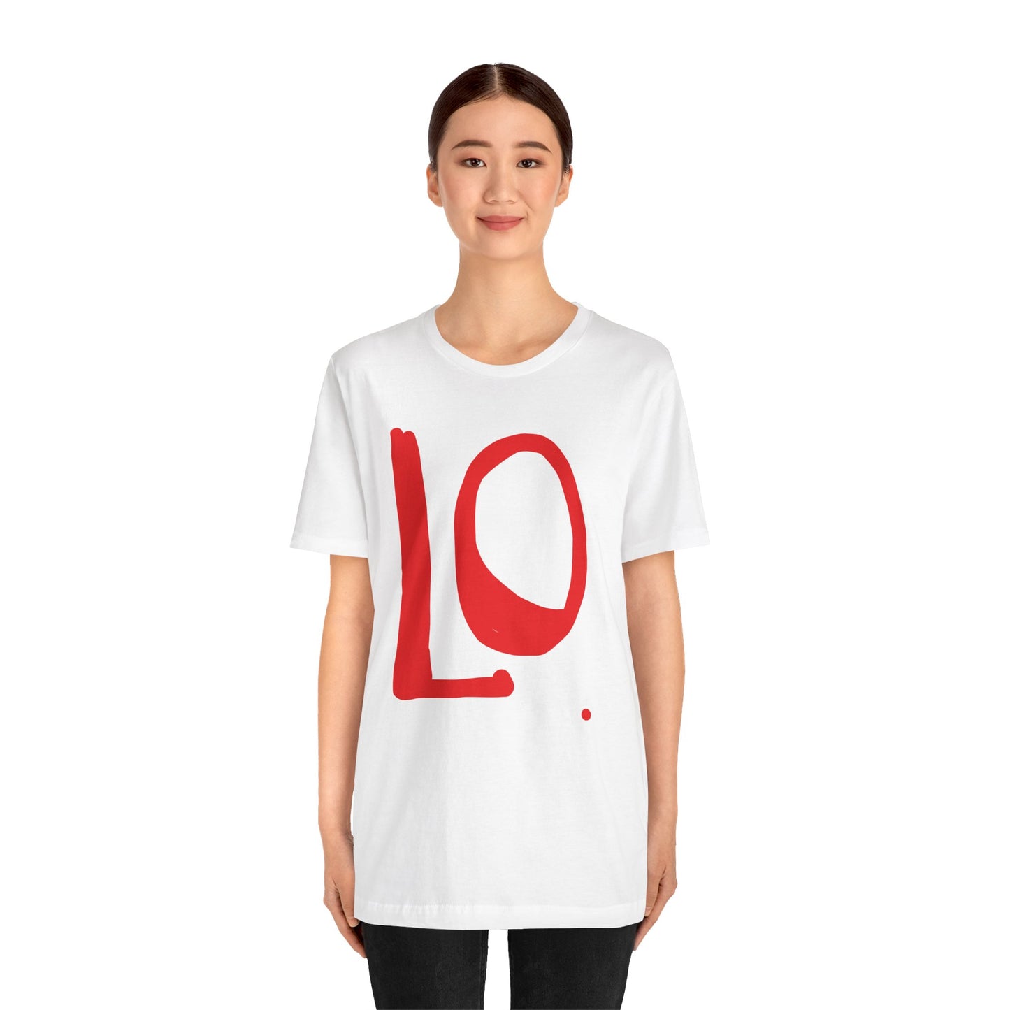 Weißes Unisex-Jersey-T-Shirt mit kurzen Ärmeln für Paare