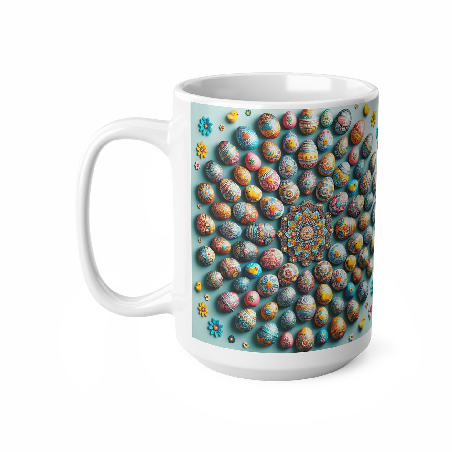 Colorful Easter Egg Ceramic Coffee Cup - 11oz & 15oz