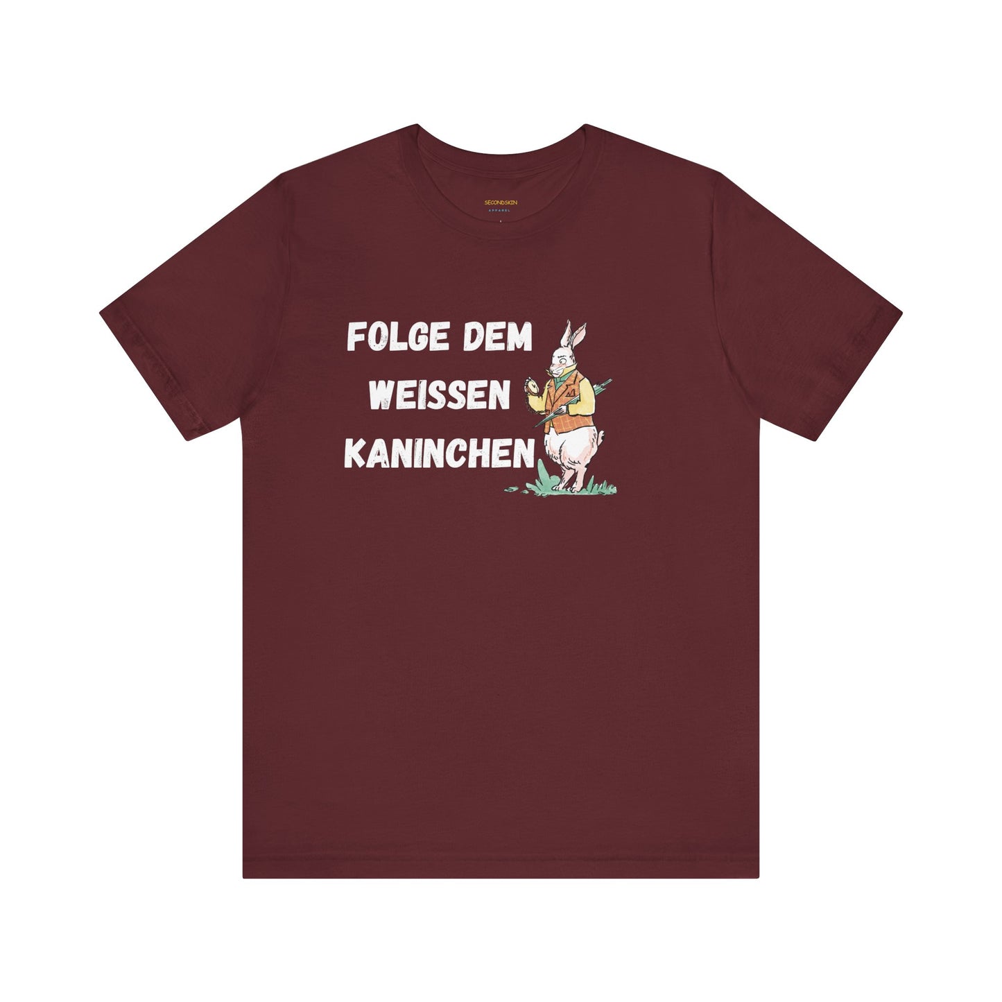 Folgen Sie dem weißen Kaninchen Unisex Kurzarm T-Shirt