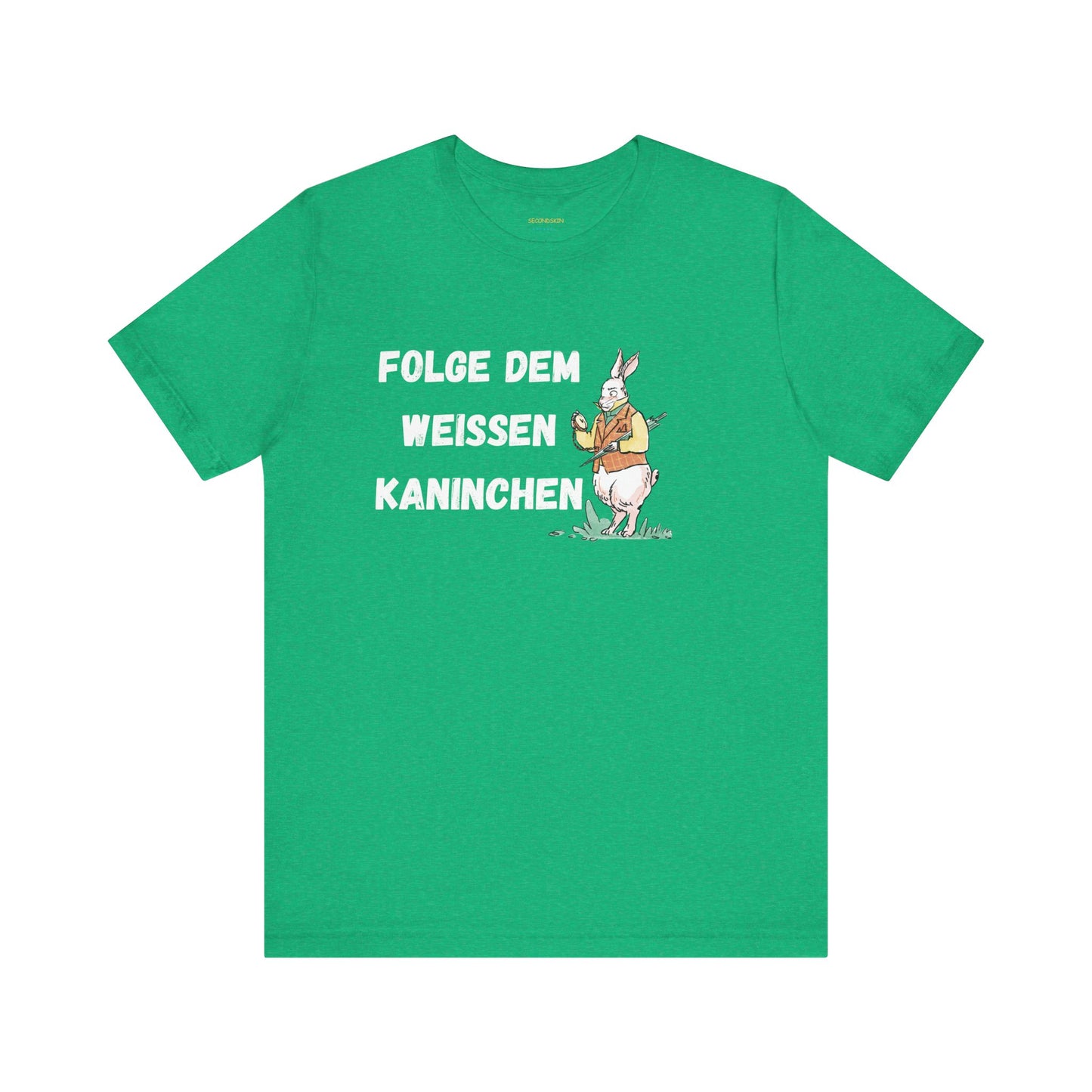 Folgen Sie dem weißen Kaninchen Unisex Kurzarm T-Shirt