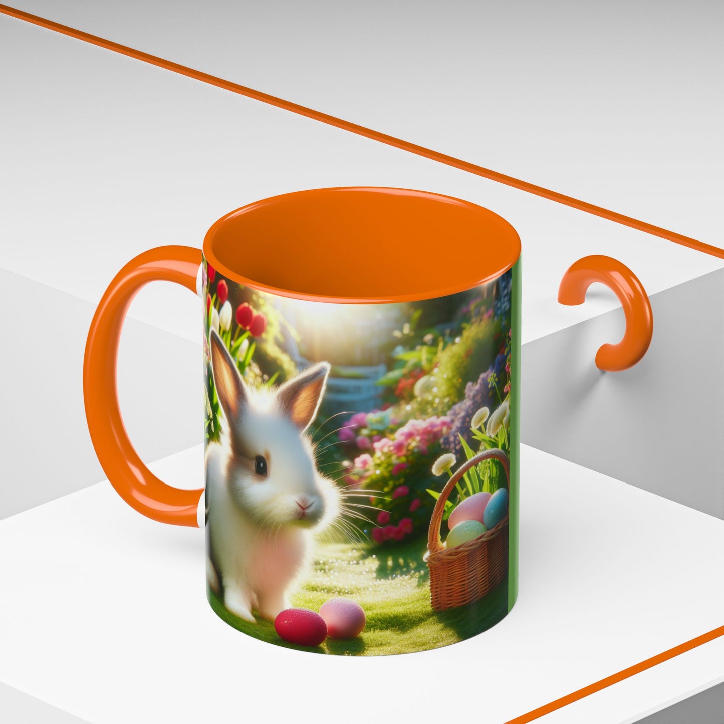 Happy Easter Accent Coffee Mug - 11 & 15oz - Perfect for Spring Celebrations