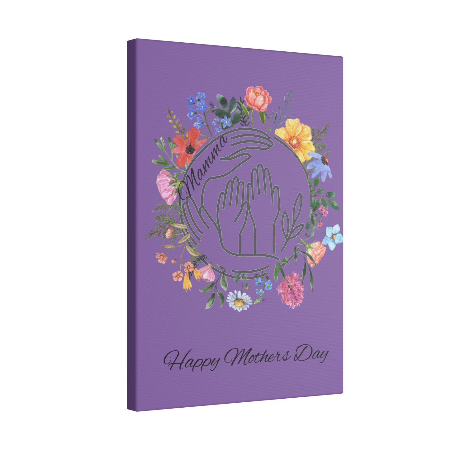 Floral Mother's Day Giclée Print Canvas - Celebrating Mums with Love