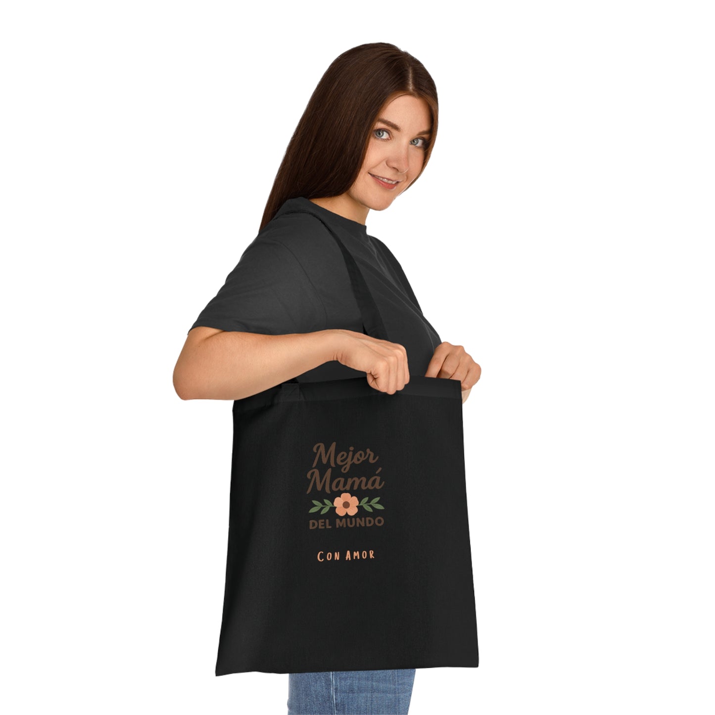 Best Mom Cotton Tote Bag | Floral Design | Perfect for Mother’s Day