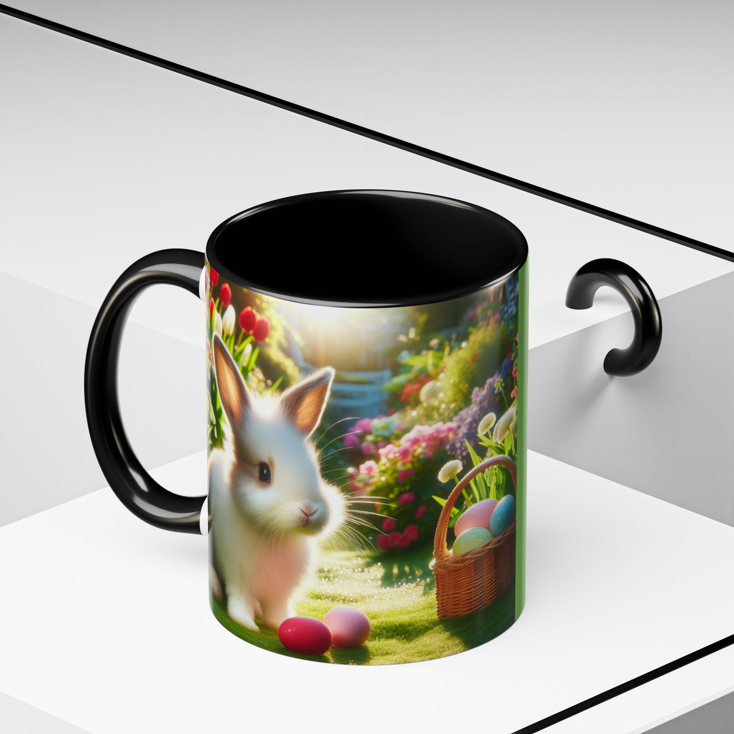 Happy Easter Accent Coffee Mug - 11 & 15oz - Perfect for Spring Celebrations