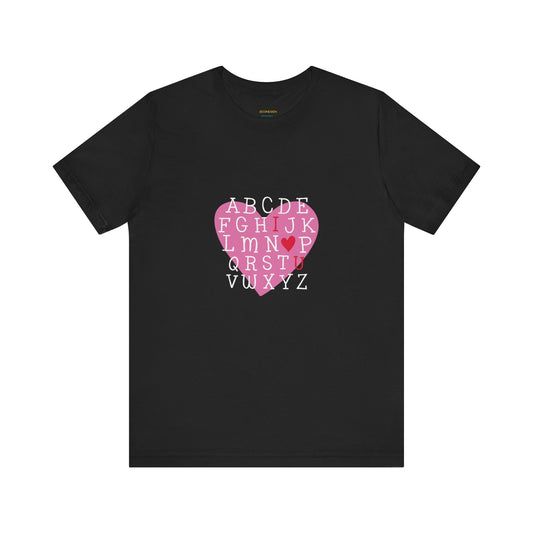 Camiseta romántica unisex de manga corta