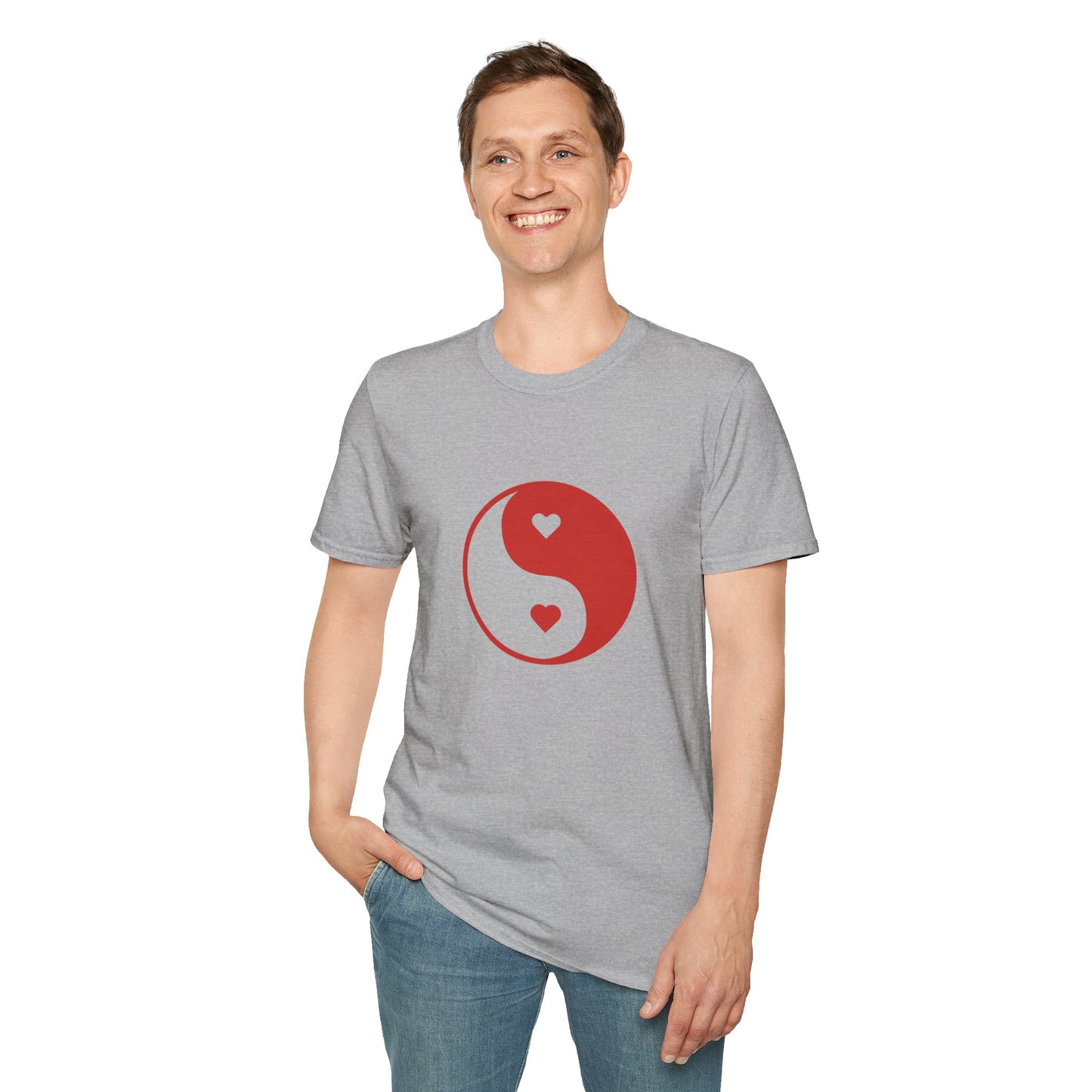 Grey Unisex Softstyle Love T-Shirt