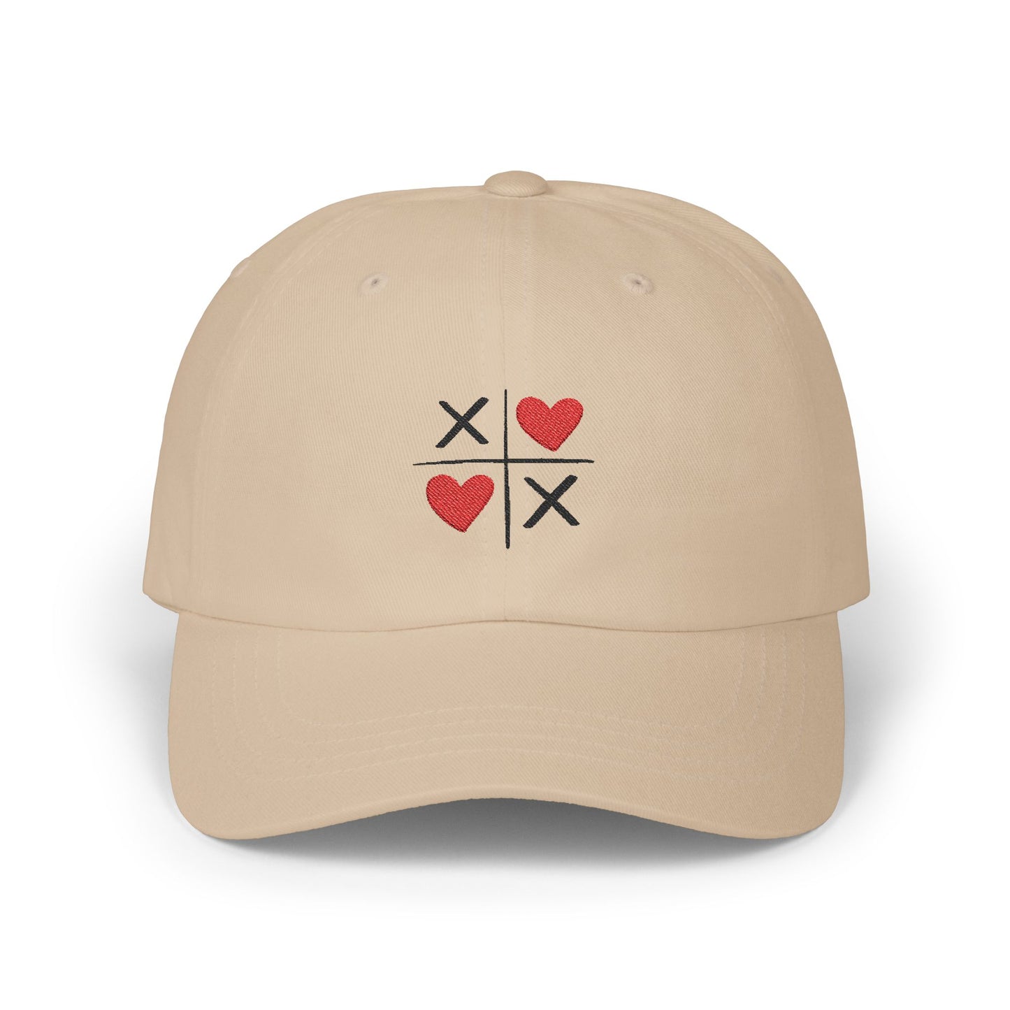 Gorra unisex clásica con diseño de corazones | Estilo casual para uso diario 