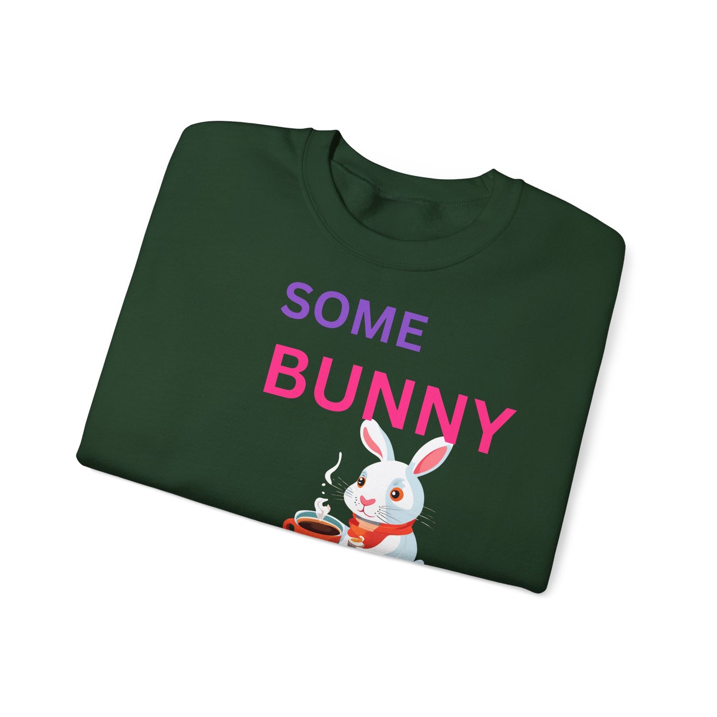 Cozy Bunny Coffee Sweatshirt - Unisex Heavy Blend™ Crewneck