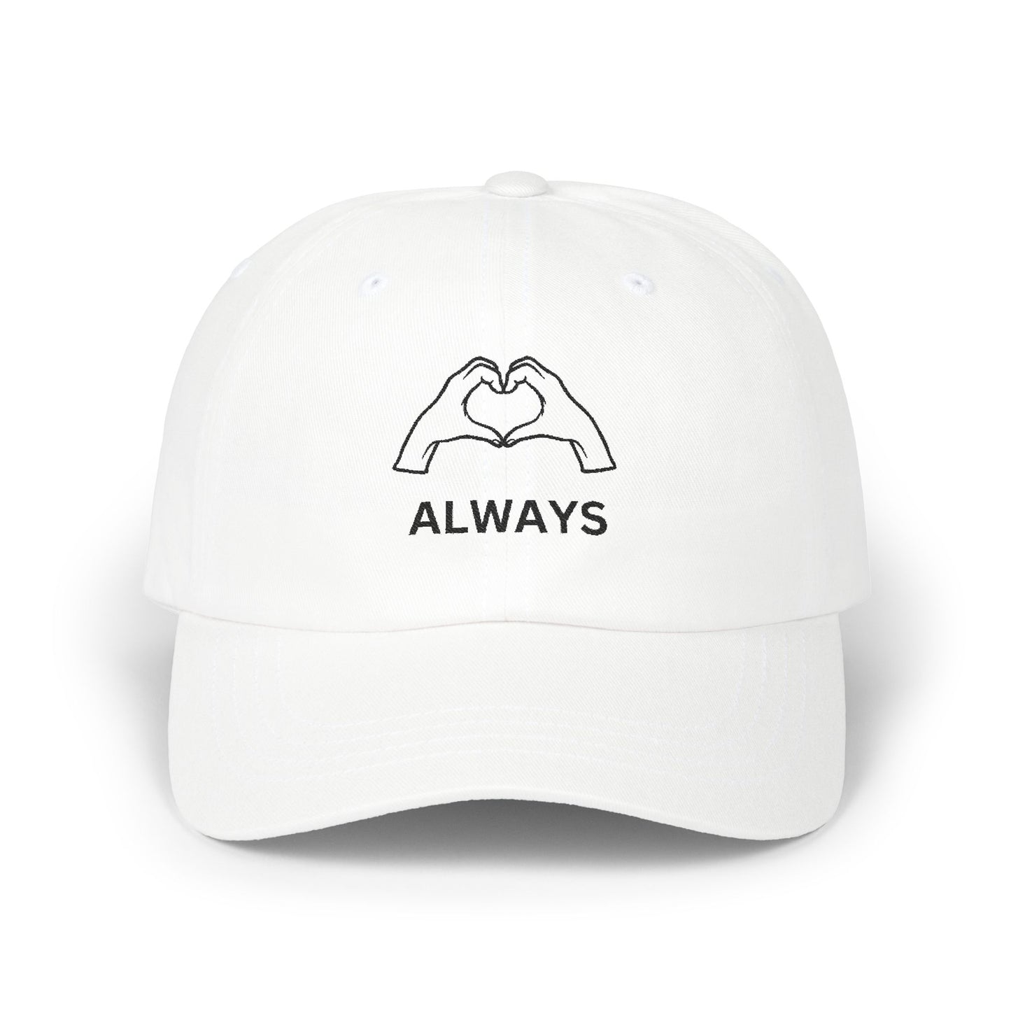 Dad Cap - Klassische weiße verstellbare Mütze