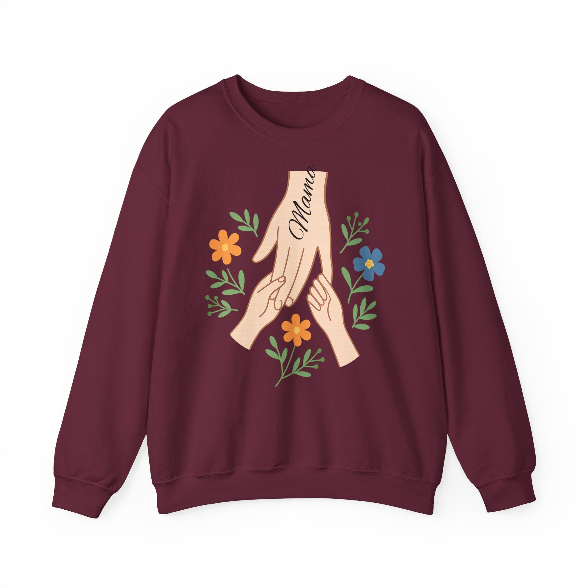 Personalized Mama Hands Crewneck Sweatshirt