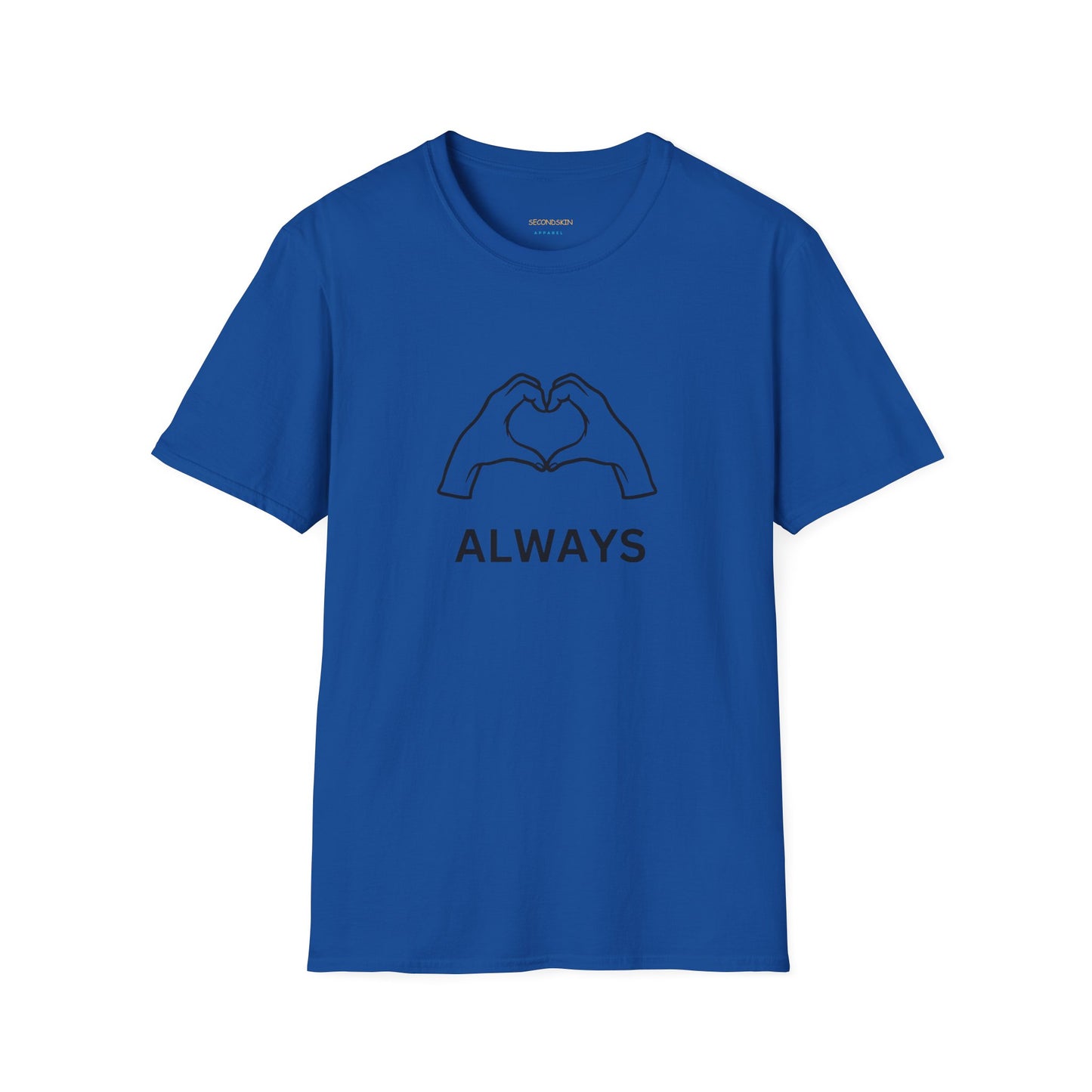 Blauw Unisex katoen Softstyle Paar blauw T-shirt voor mannen en vrouwen