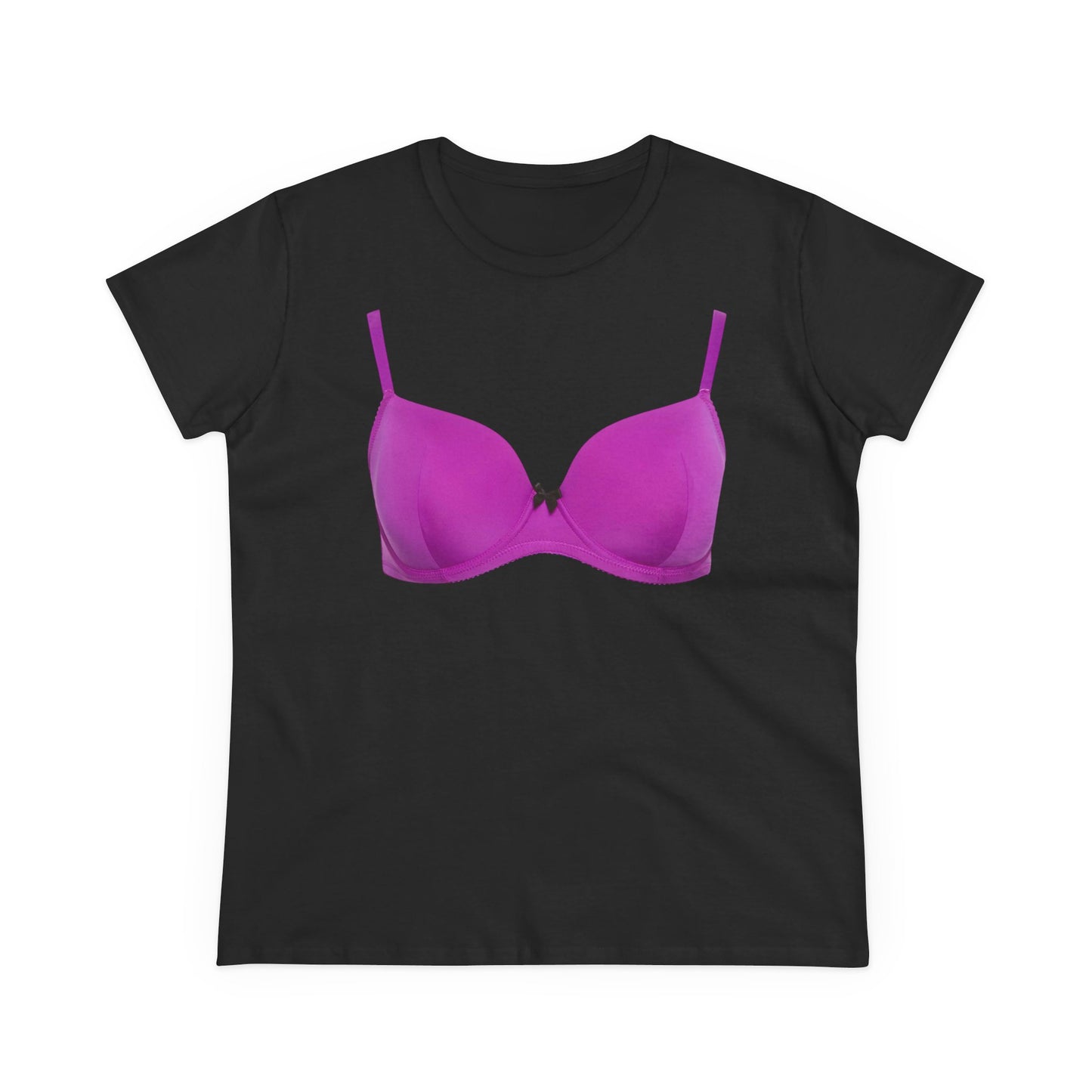 Damen-BH-T-Shirt aus mittelschwerer Baumwolle