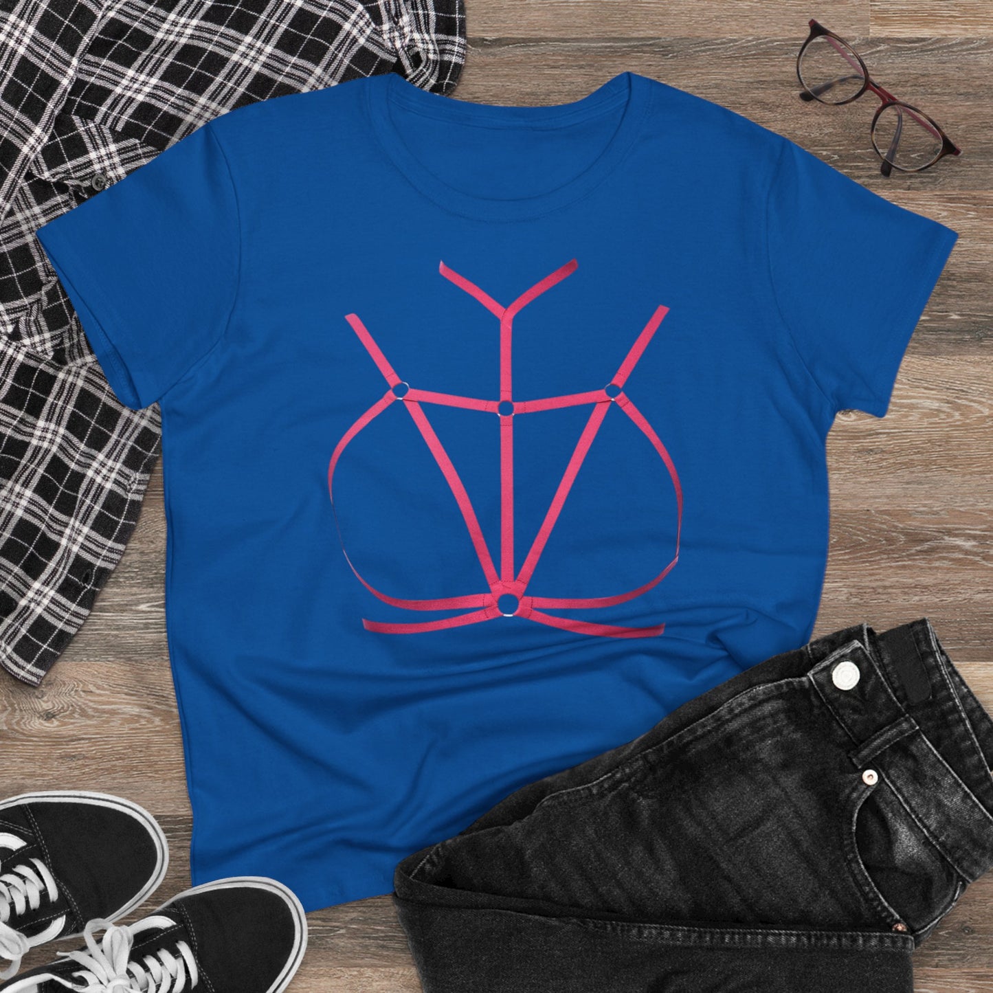 Damen T-Shirt Lässiges Baumwoll-Tee