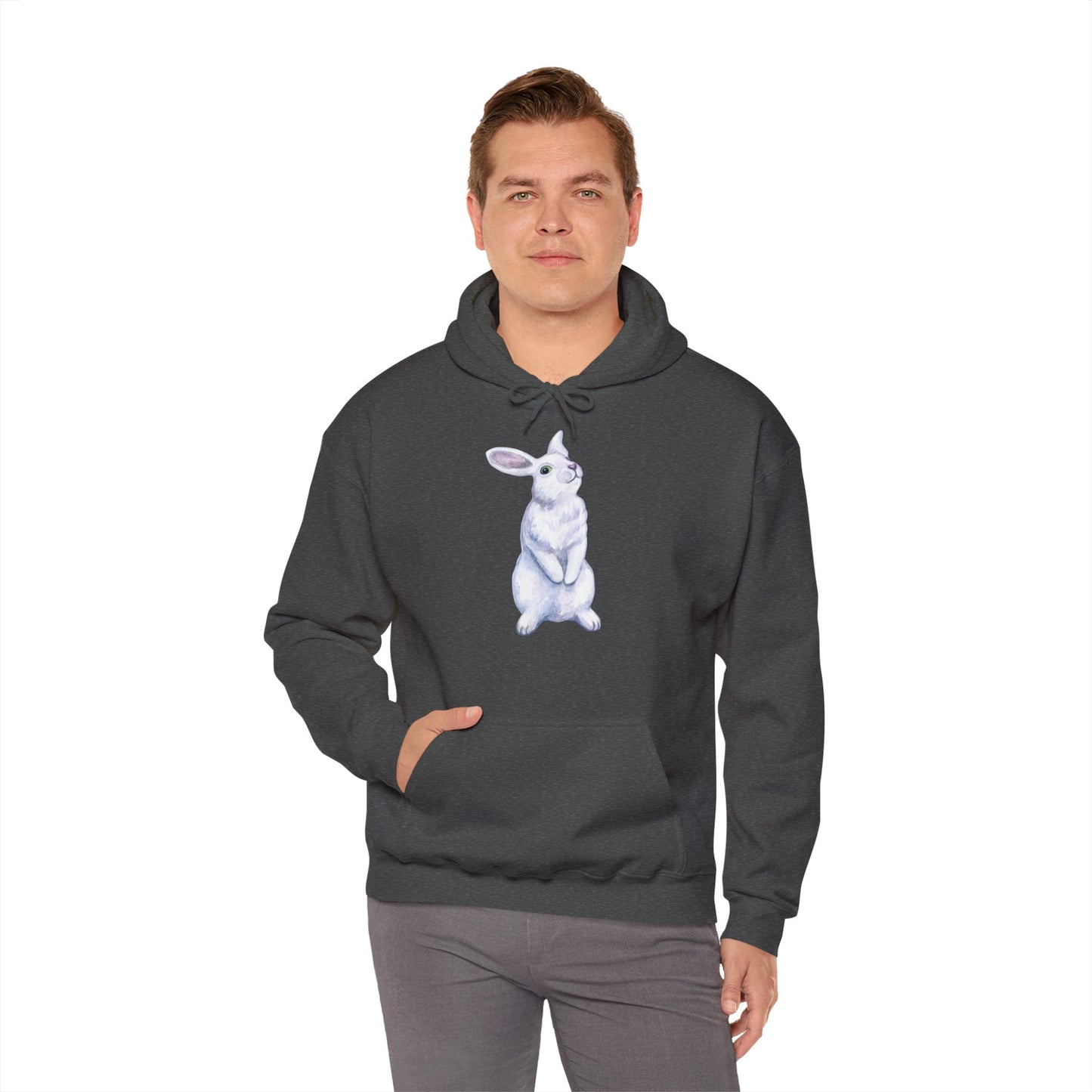 Folge dem weißen Hasen Unisex Heavy Blend Hoodie