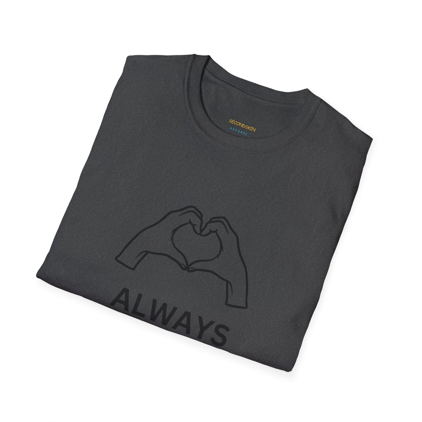 Blauw Unisex katoen Softstyle Paar blauw T-shirt voor mannen en vrouwen