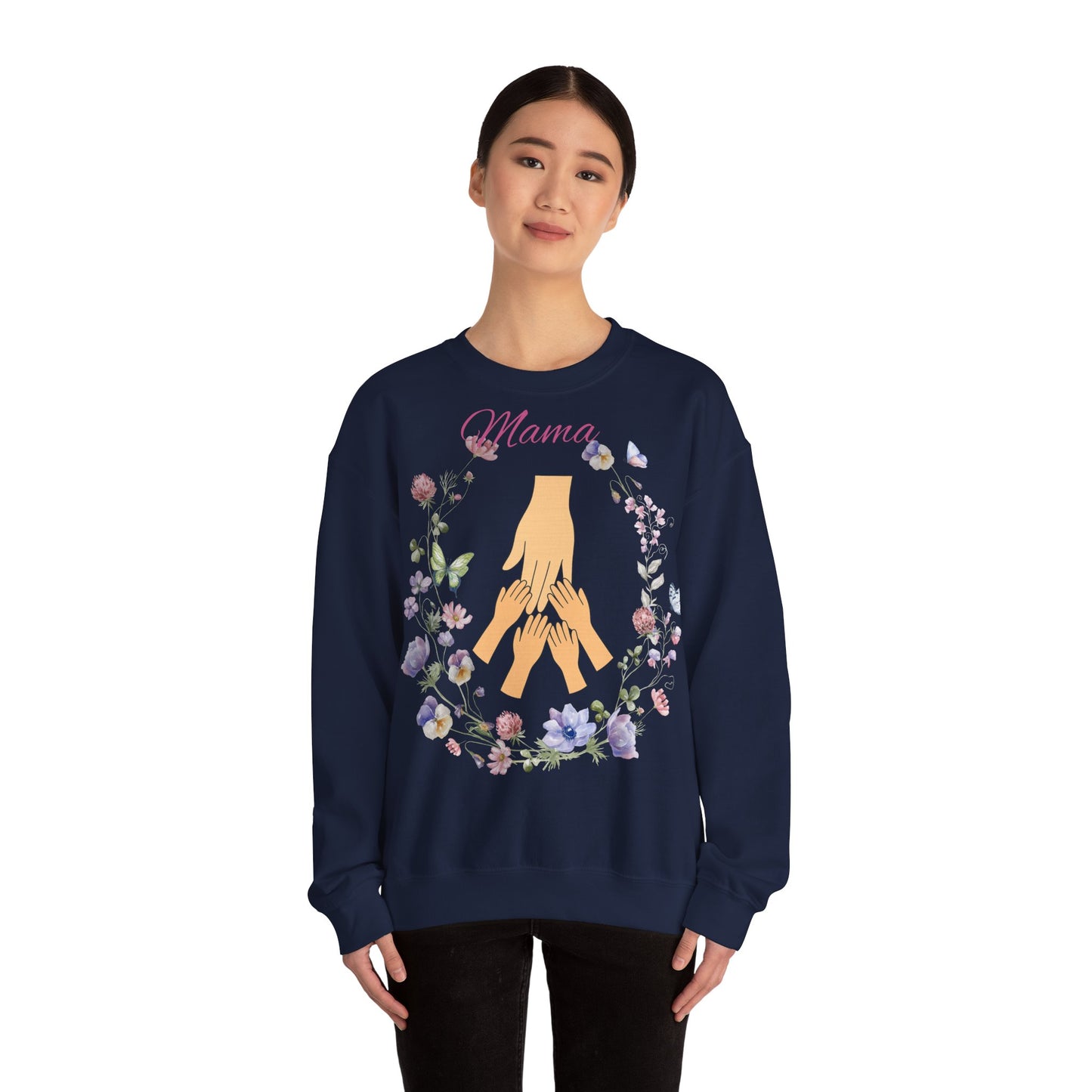 Floral Mama Crewneck Sweatshirt - Perfect Gift for Mother's Day