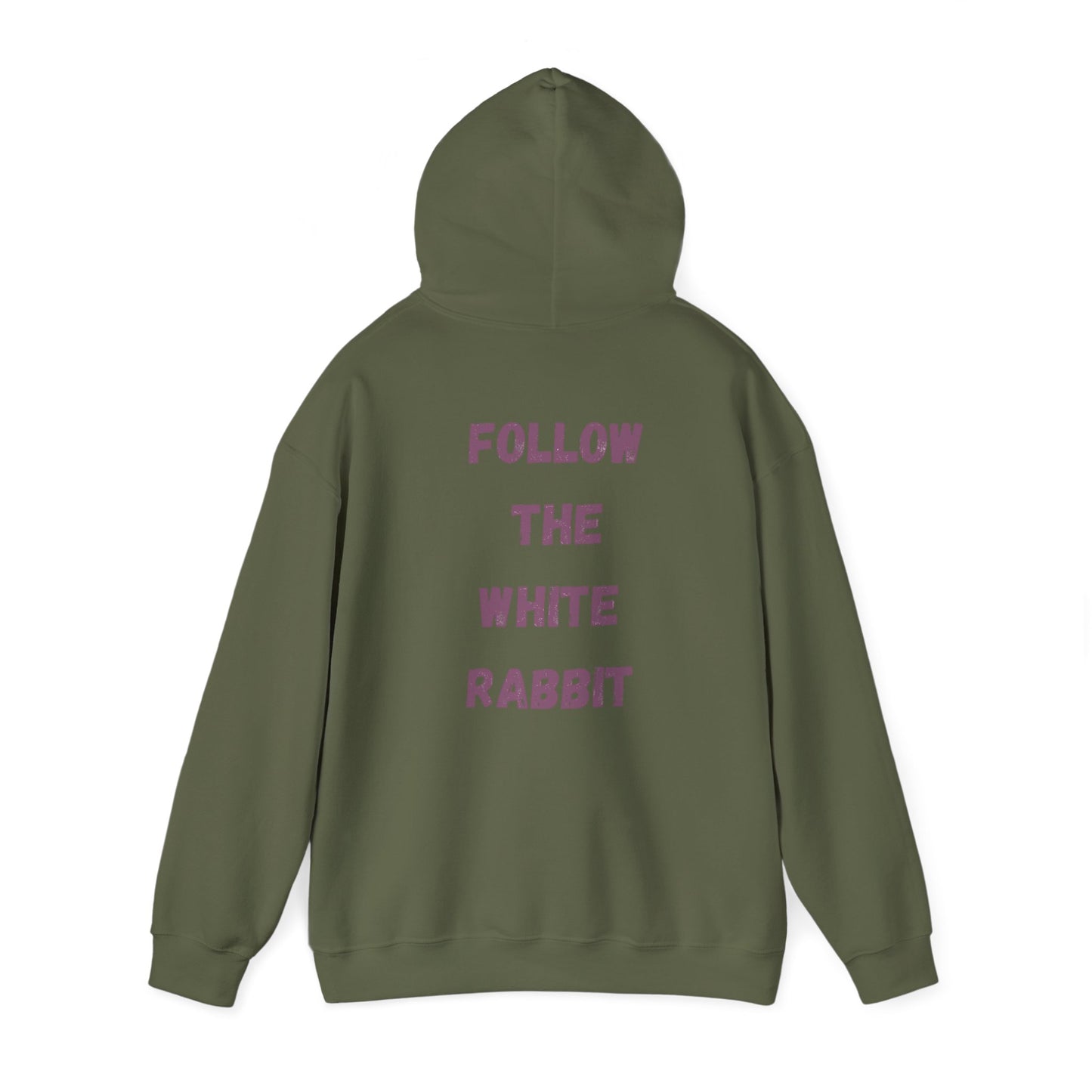 Folge dem weißen Hasen Unisex Heavy Blend Hoodie