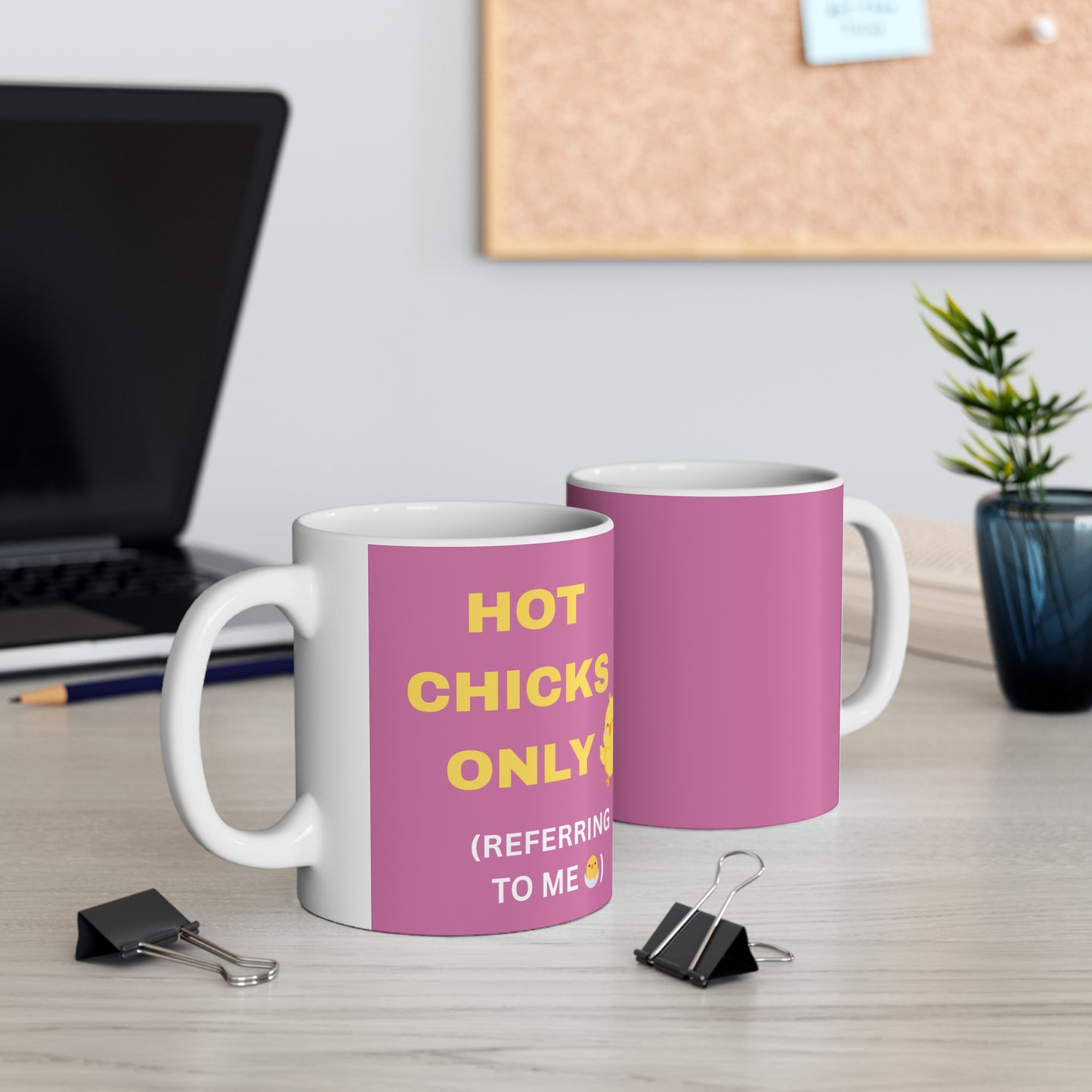 Hot Chicks Only Keramiktasse - 11oz & 15oz, Lustiger Spruch für Kaffeeliebhaber Lustige Ostertasse