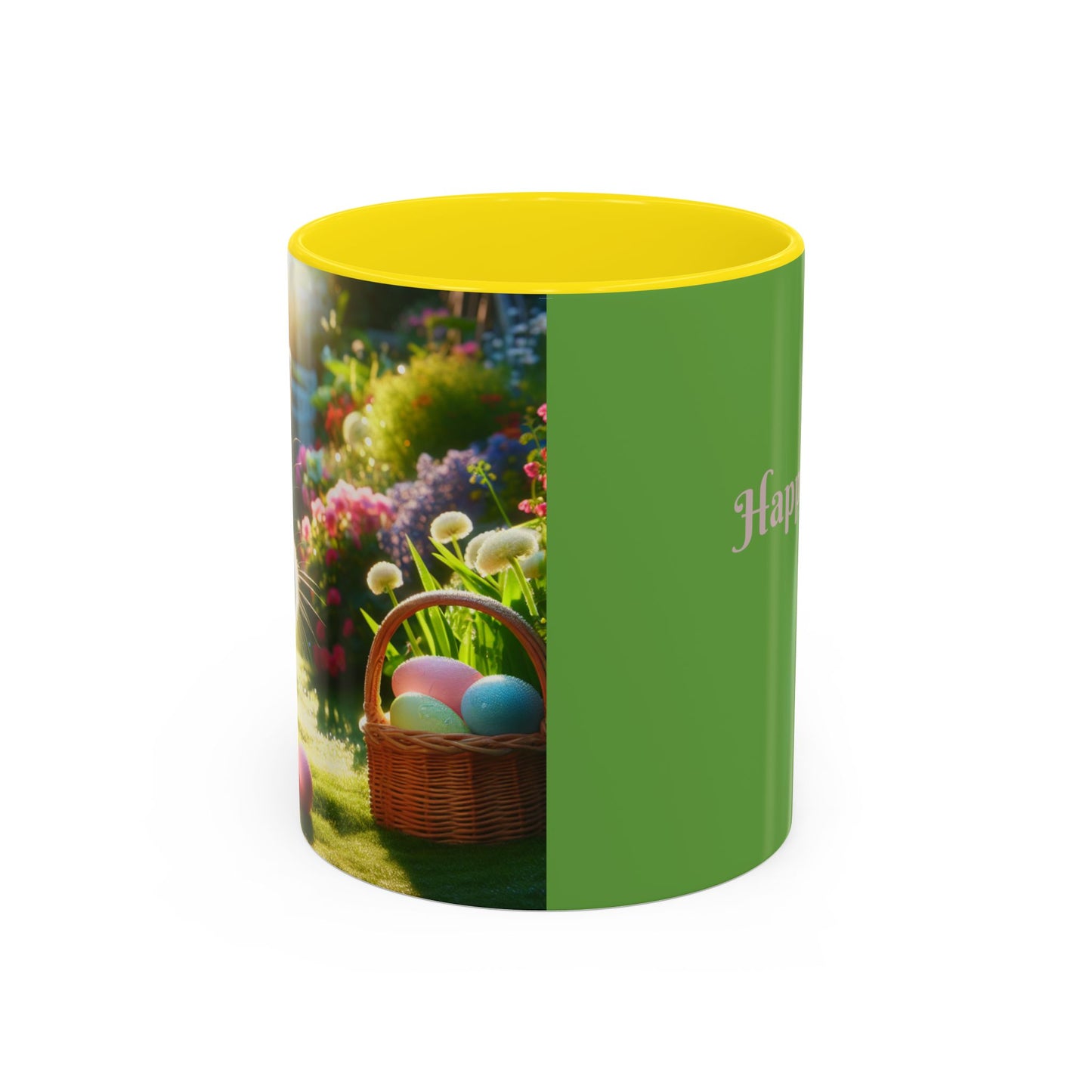 Happy Easter Accent Coffee Mug - 11 & 15oz - Perfect for Spring Celebrations